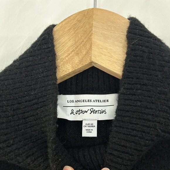 &OtherStories Mock Neck Sweater in Black XS - Picture 7 of 9